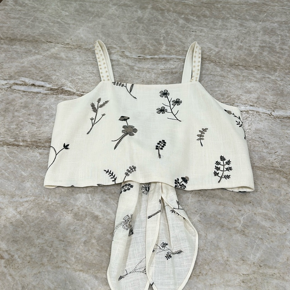 Zara back tie top